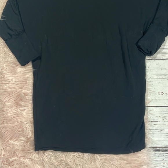 MAJESTIC Filatures Paris Nieman Marcus Black French Terry Turtleneck Dress 1 - Picture 8 of 10